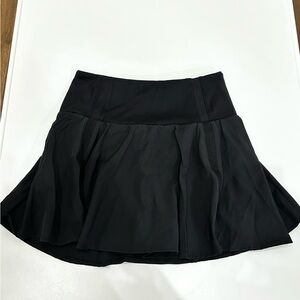 NWT CRZ YOGA High Waisted Pleated Tennis Skirt | Black XS